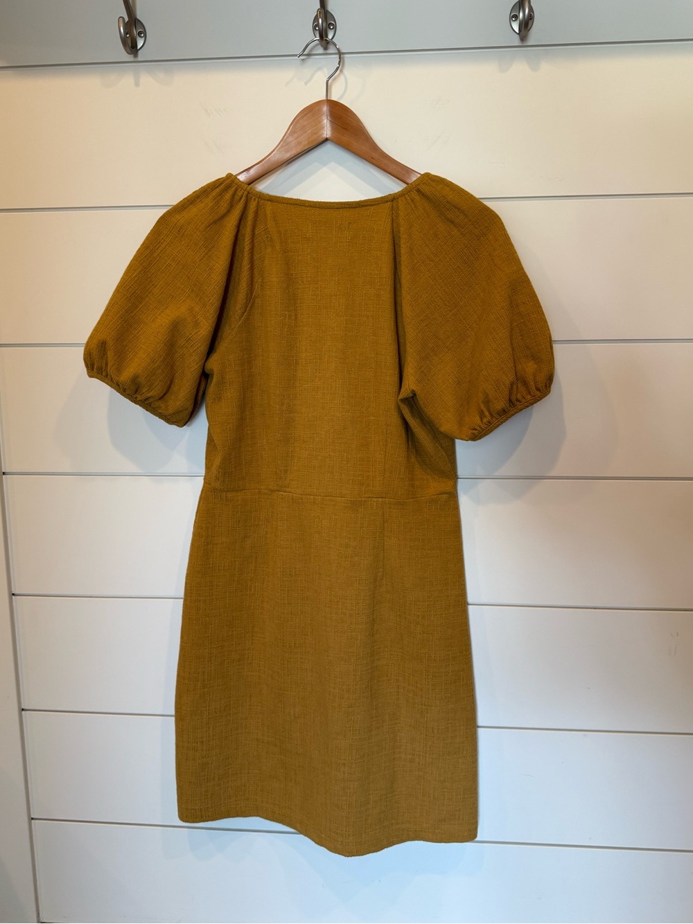 Madewell Texture & Thread Puff-Sleeve Dress Small - Picture 4 of 9